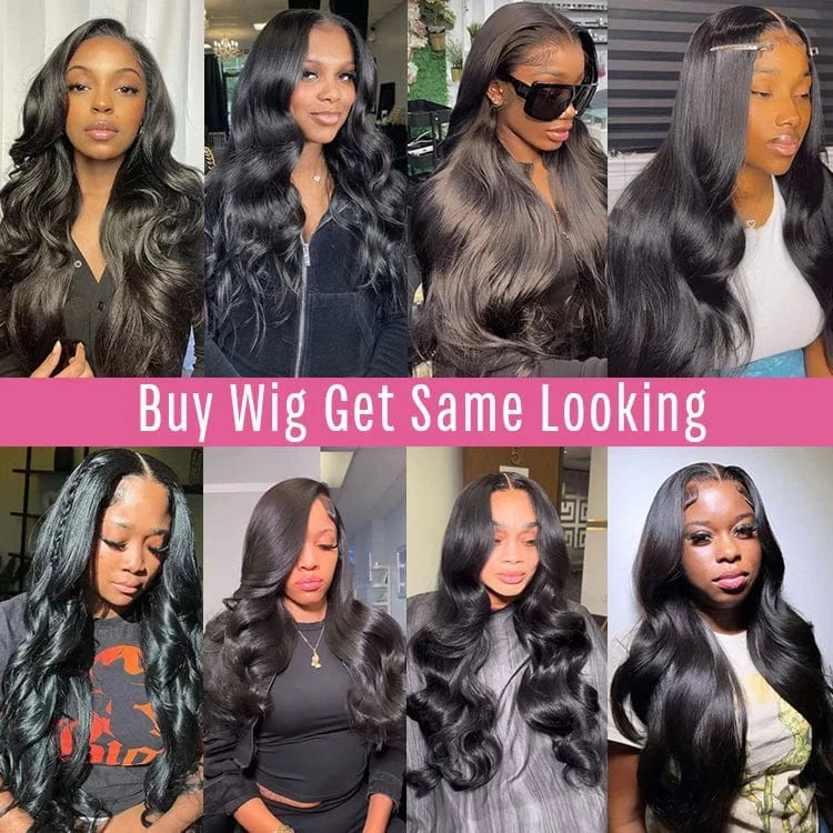 Ready to Ship 11A Grade Virgin Human Hair 180% Density Hd Transparent lace 13x4 body wave lace frontal human hair wigs