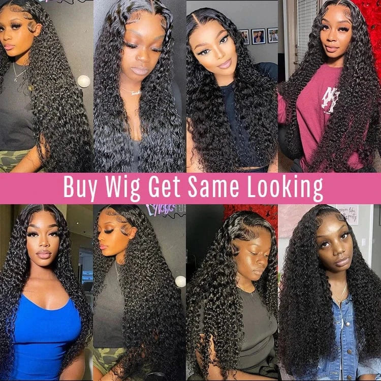 Ready to Ship 11A Grade Virgin Human Hair 180% Density Hd Transparent lace Frontal water wave wig human hair