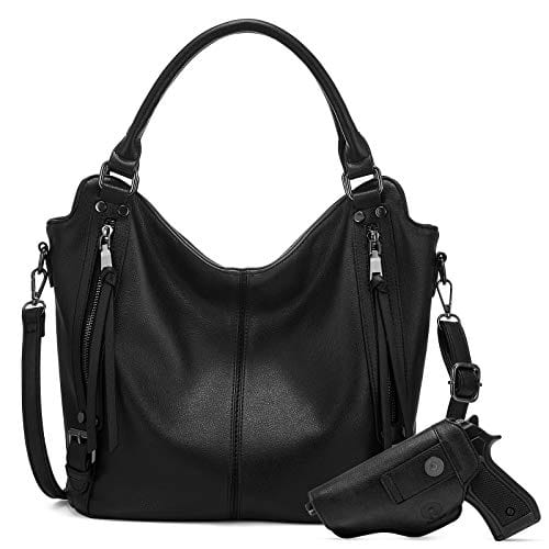 Realer 2022 designer women office hobo handbags PU leather casual tote concealed carry purses and handbags with gun holster
