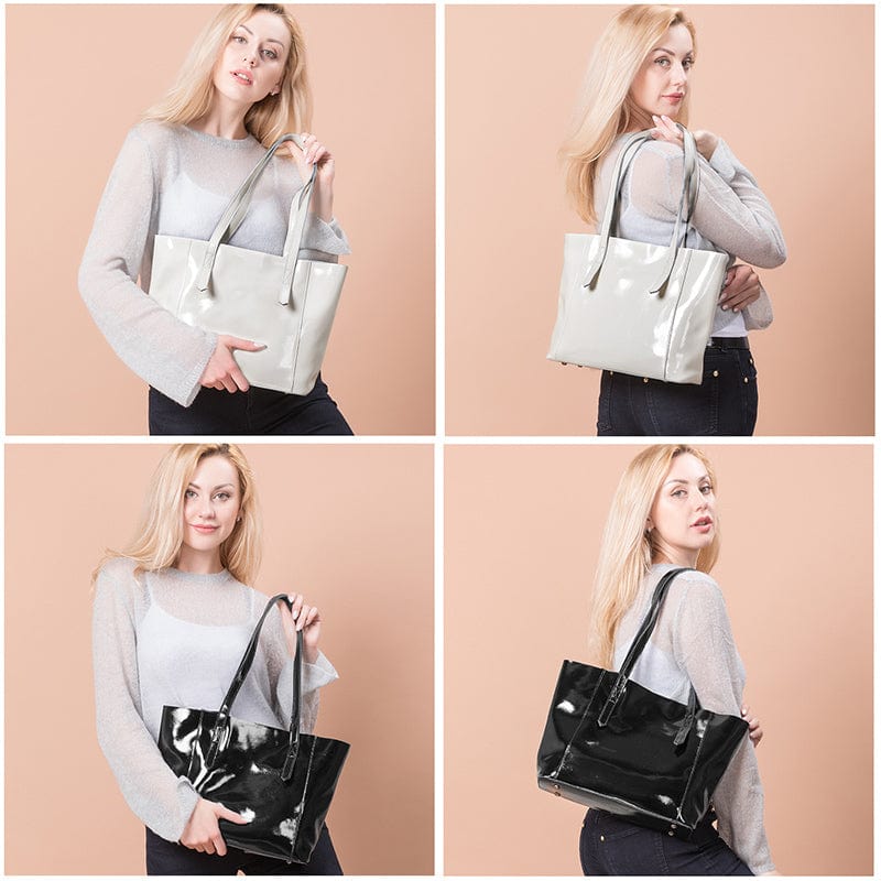 REALER Factory wholesale OEM real leather shoulder crossbody bag fashion casual Oil wax genuine leather tote bags women hand bag