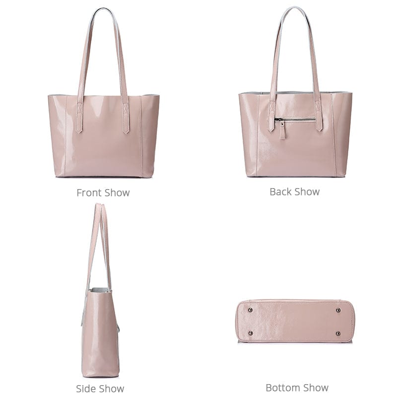 REALER Factory wholesale OEM real leather shoulder crossbody bag fashion casual Oil wax genuine leather tote bags women hand bag