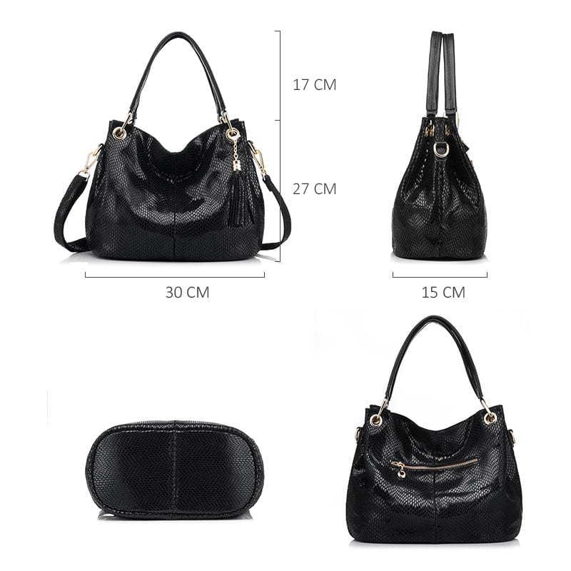 REALER Genuine Leather Female Shoulder Crossbody Bags Ladies Totes Hand bags Hobos handbags for women