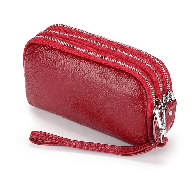 Red 2022 New Arrival Three Layer Women's Men Wristlets Portable Luxury Wrist Bags for Women