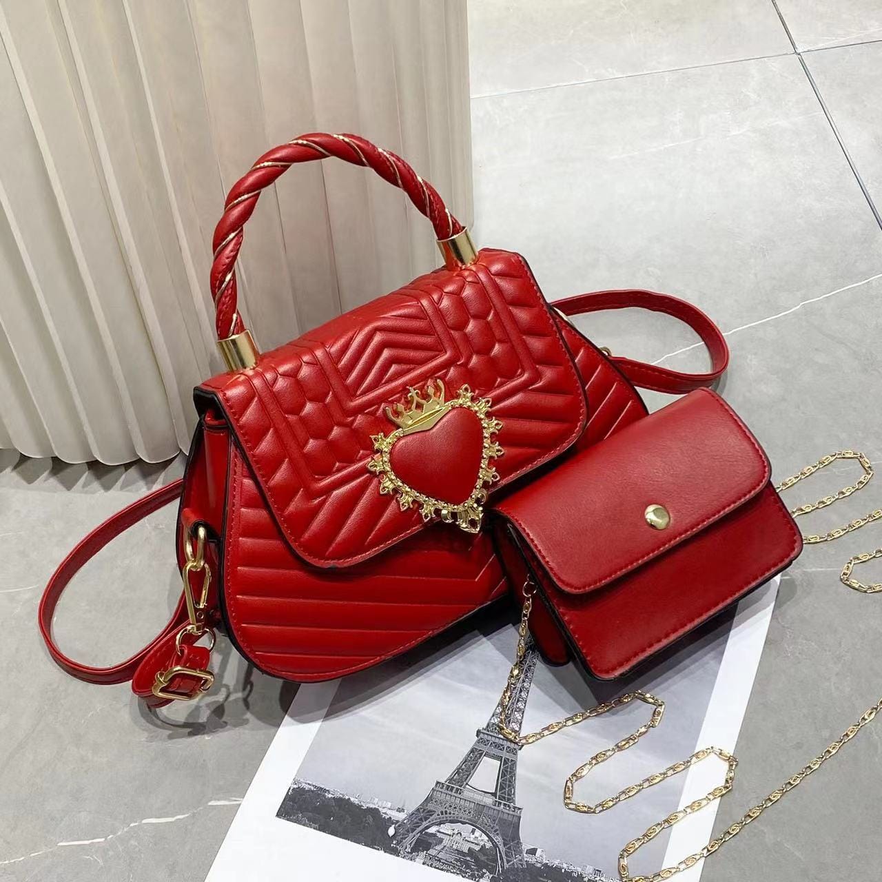 Red 2023 Designer Handbags Famous Brands Factory Handbags For Women Luxury Girls Crossbody Fashion Leather Luxury Designer Bag