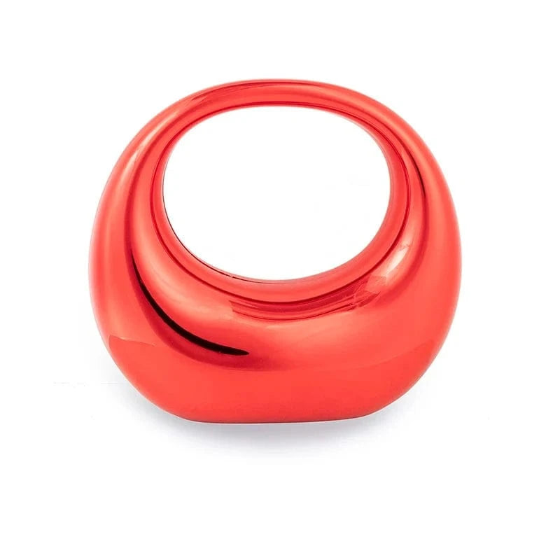 Red Acrylic Evening Clutch Purse Moon Shape Unique Fashion Handbags for Women Luxury Evening Bags 2024