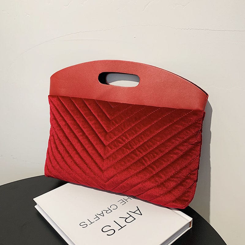 Red Factory Wholesale Handbags 2022 young ladies velvet bags ladies fashion design purses for women