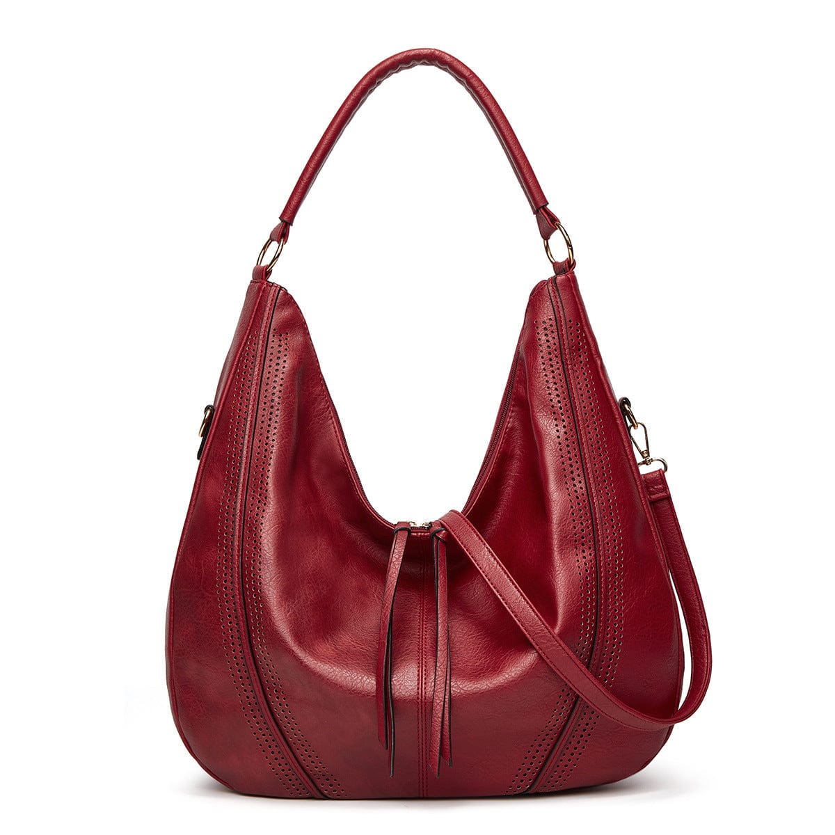 Red Fashion Women Ladies Purses And Handbags Label Leather Tote leather Bag