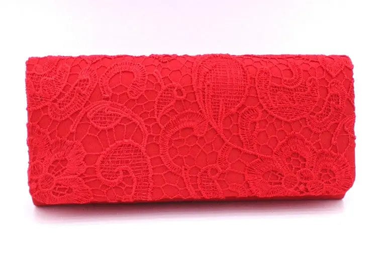 Red Hot Selling Fashionable Satin Satin Lace Dinner Bridal One Shoulder Fashion Korean Banquet Bag Clutch Evening Bag