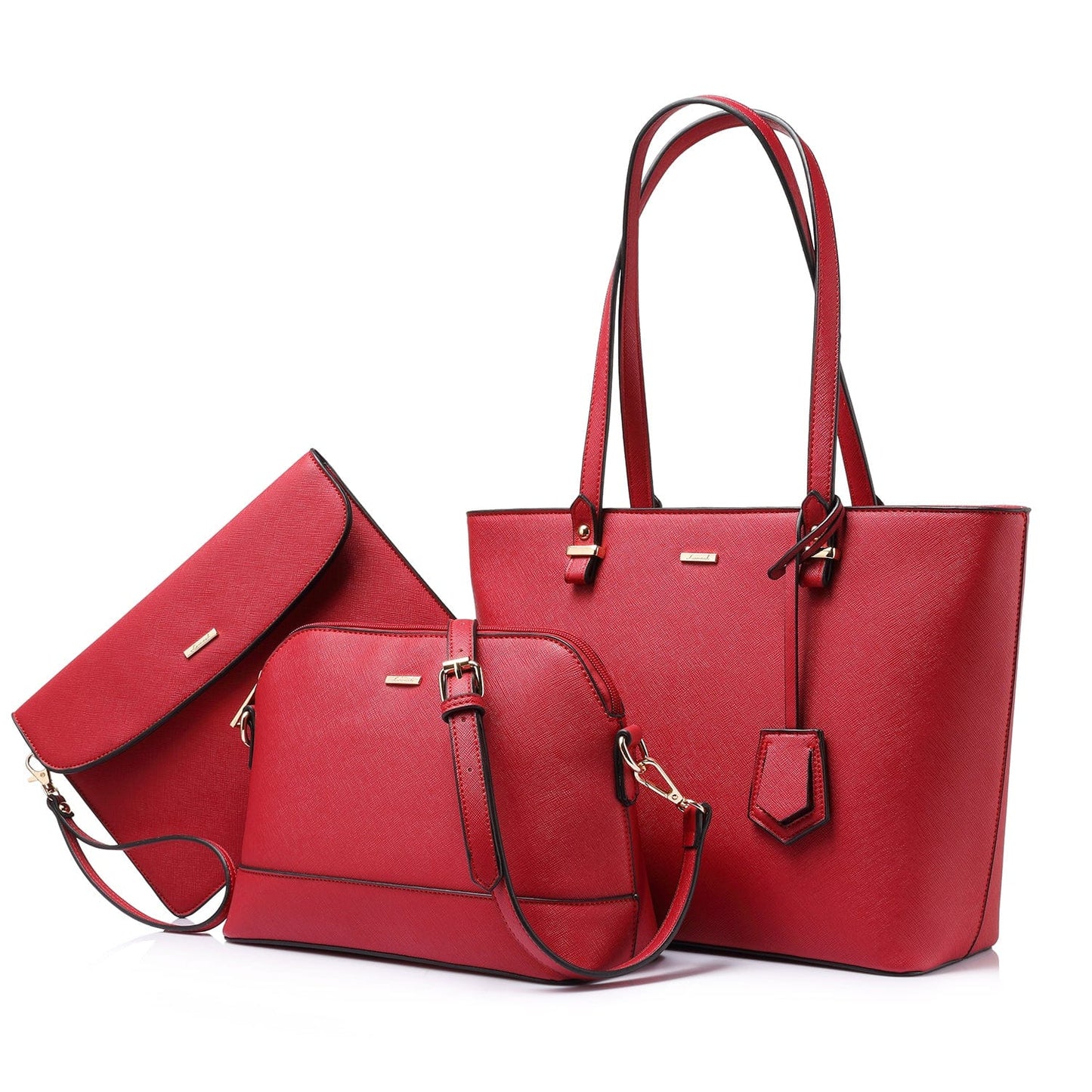 Red Lovevook Hot Selling Women's Purse Handbags Set for Women Office Hand Bags Ladies