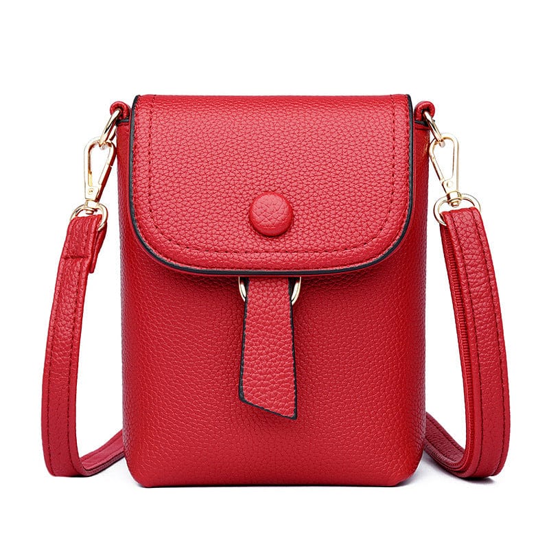Red Mobile Bag 2022 New Messenger Mini Commute Small Bag Simple Wild Shoulder Bag Cross -Border Custom Lady Handbags