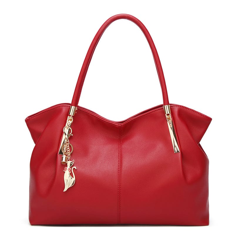 Red new trend fashion trends ladies bags ladies tote PU leather handbag