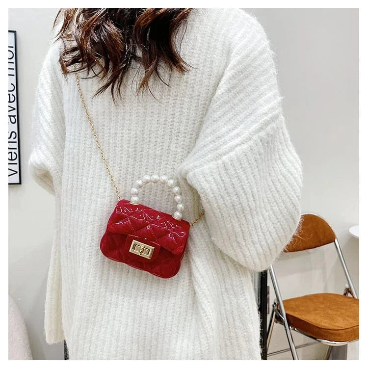 Red Summer hot sell kid silicone bag good price jelly beach bags multi color to choose girls jelly mini candy handbag