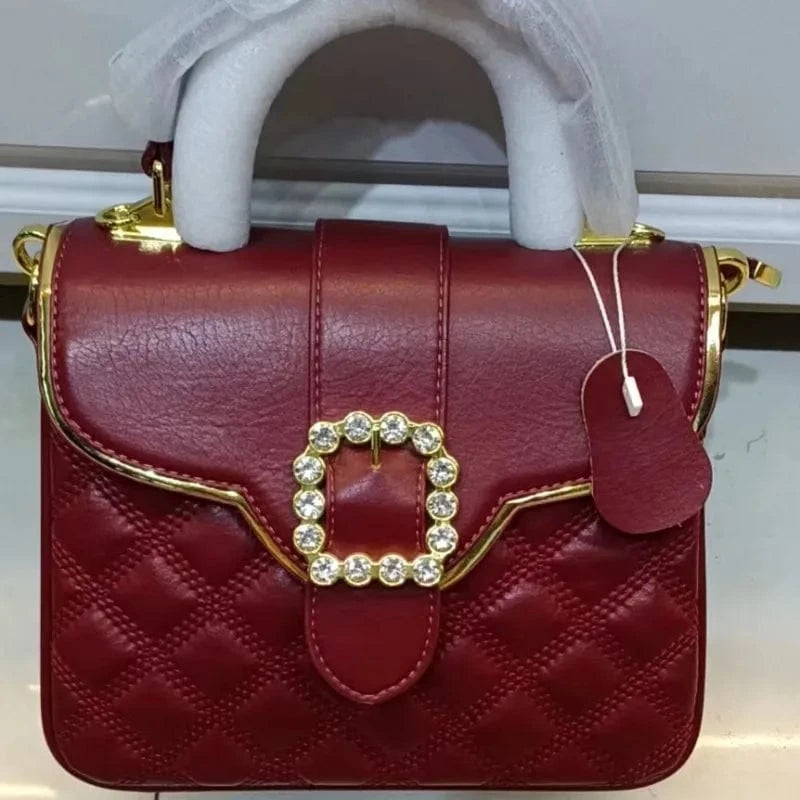 Red trendy good quality fashion leather handbag 2023 luxury women bags new design handbag