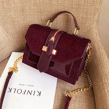 Red Wholesale New Arrivals Fashion Leopard Pattern Chain Shoulder Small Leather Handbags for Women