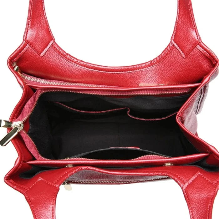 Retail top grain tote bag ladies bag woman genuine leather handbags