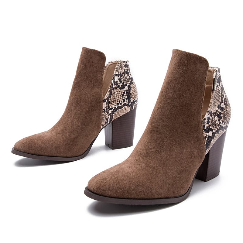 Rome Style Mixed Black 2022 Colors PU Square Toe Soild Thin High Heel Zipper Mid-Calf Brown Boots 36-43 Women Shoes