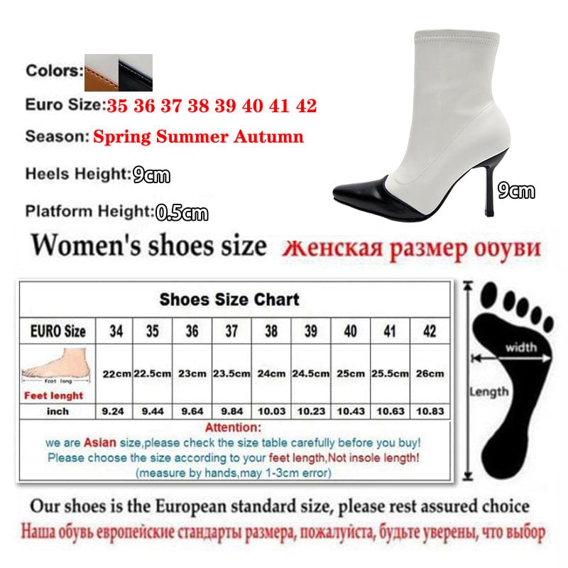 Rome Style Mixed Colors PU Square Toe 2022 Heels Sewing Side Zippers Black Brown Chelsea Boots Mid Calf 36-42 Shoes For Women