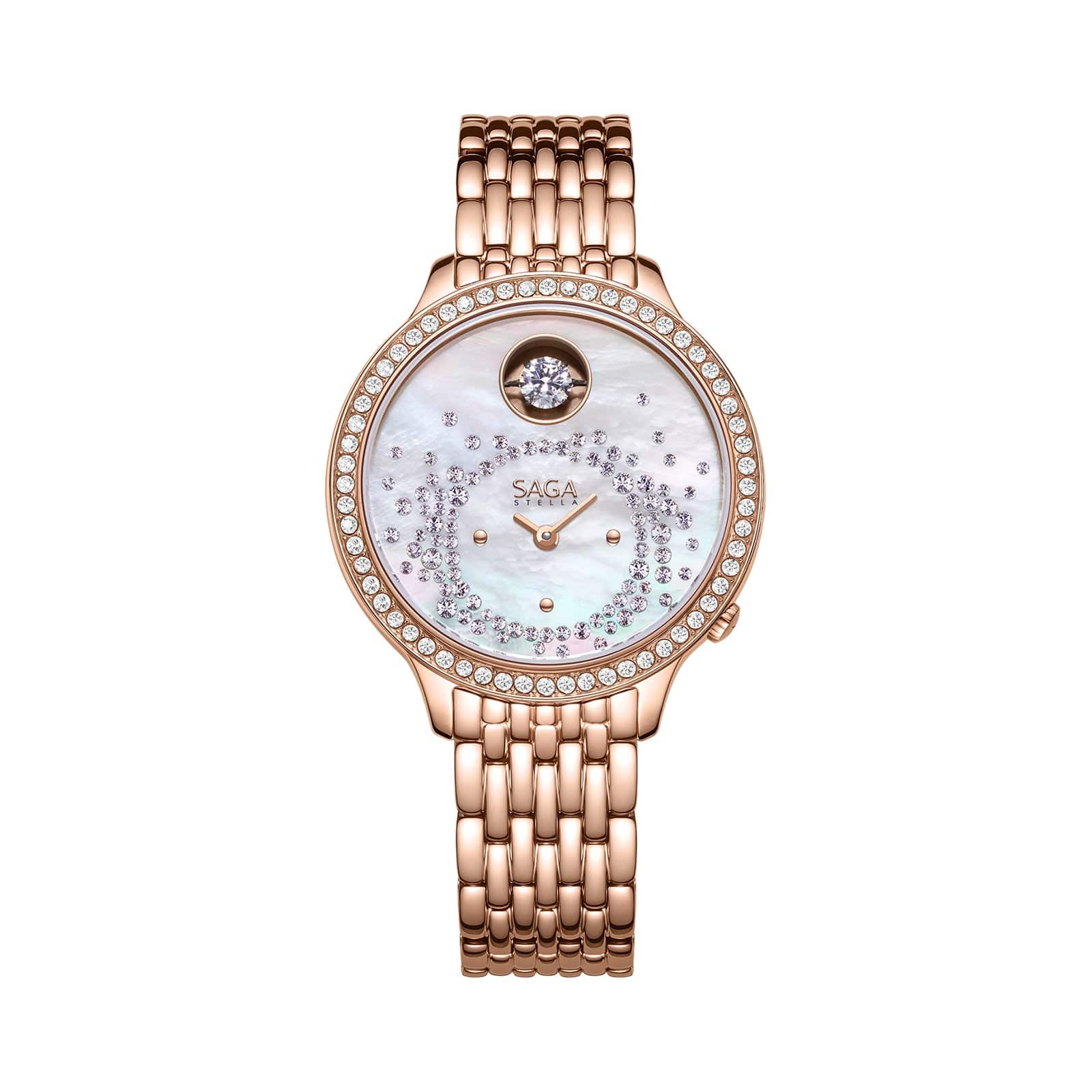 Rose Gold SAGA 53766 Watches Woman Luxury Brand Wholesale China Watches For Ladies