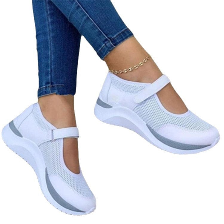 Round toe knitted platform sandals women's large size mesh Rome sneakers female casual shoes wholesale platform sandals