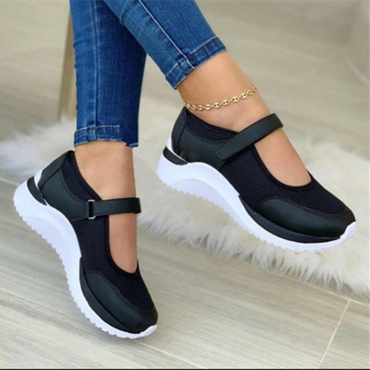 Round toe knitted platform sandals women's large size mesh Rome sneakers female casual shoes wholesale platform sandals
