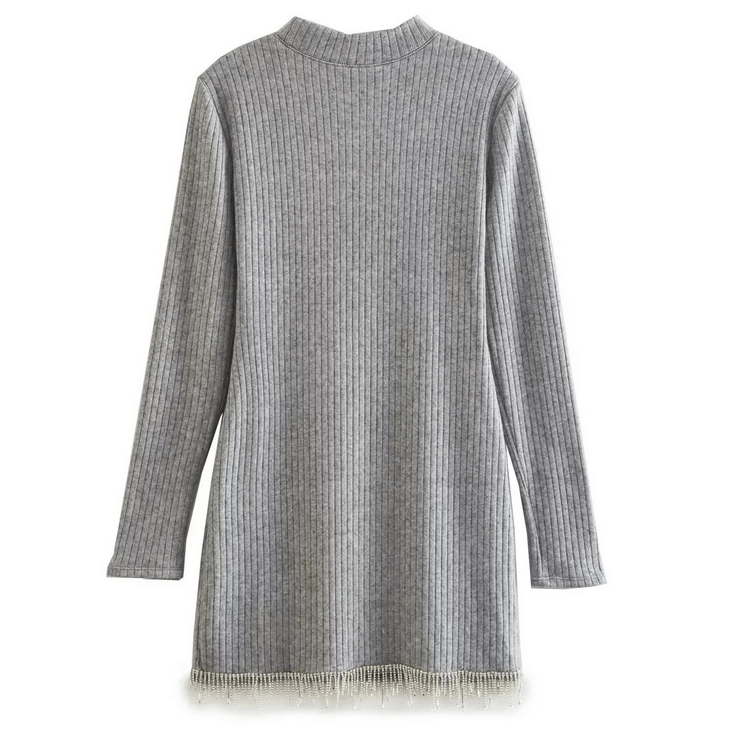 Runwaylover 1301 Beading 2023 Ladies Fashion Splice Mini Dress