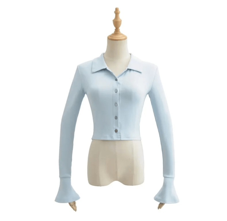 Runwaylover 1587 Flare Sleeve 2023 Ladies One Breasted T-Shirt