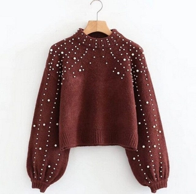 S / 3 2022 Round Neck Sweater Women Pullover Bubble Bead Style Women's