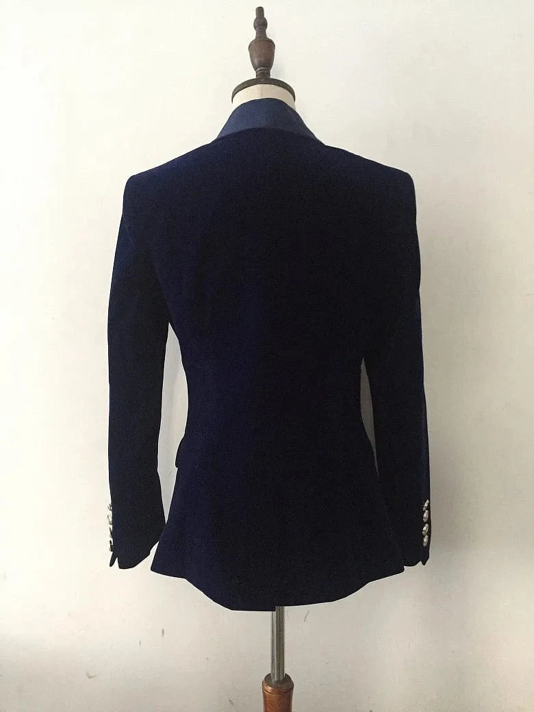 S-3XL Elegant solid color suit jacket Slimming velvet suit top