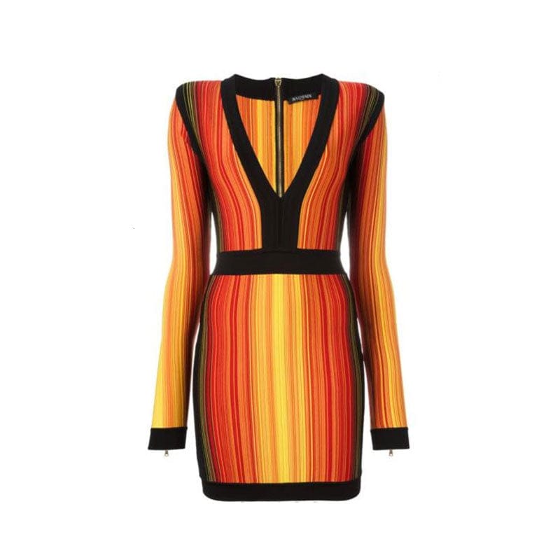 S / As pic Party Women Long Sleeve Bandage Bodycon Ladies Elegant Pencil Knitted Knitting Spring Casual Dresses