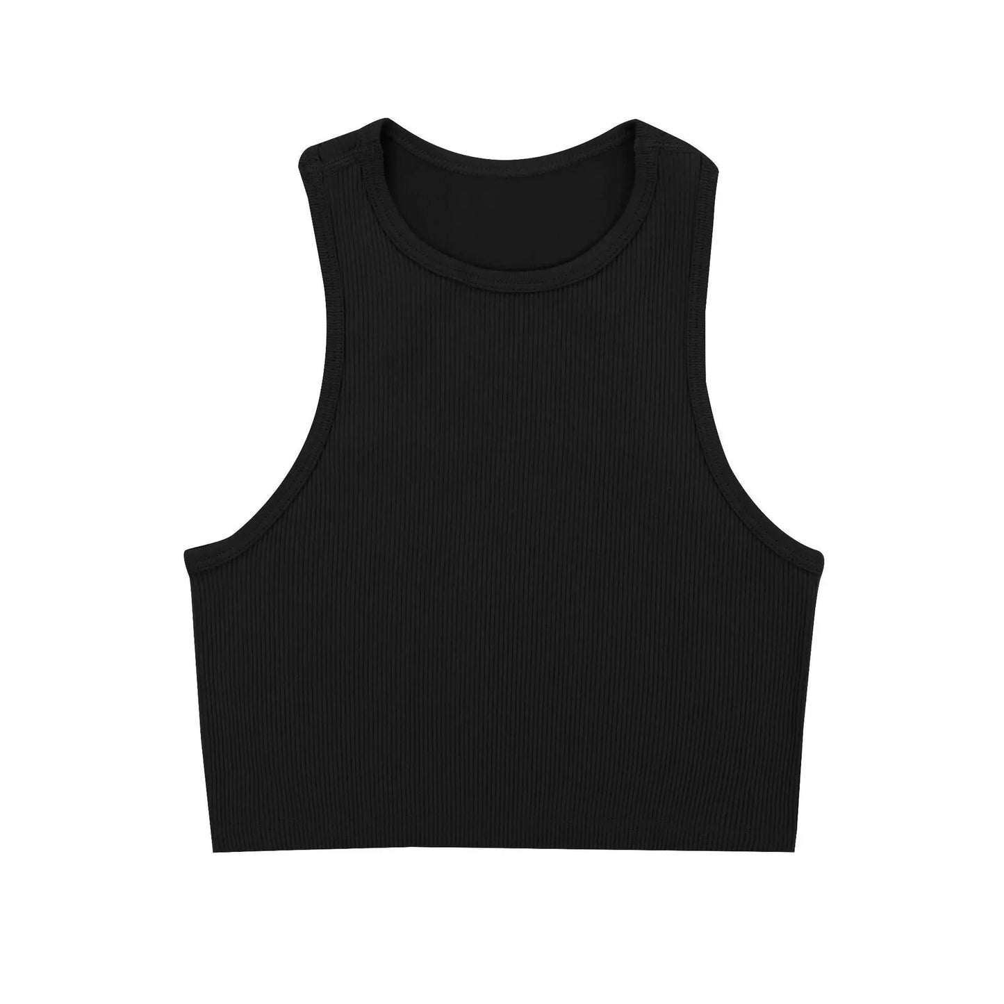 S / Black Hot Selling  Quik Drying Sleeveless Tank Tops For Woman