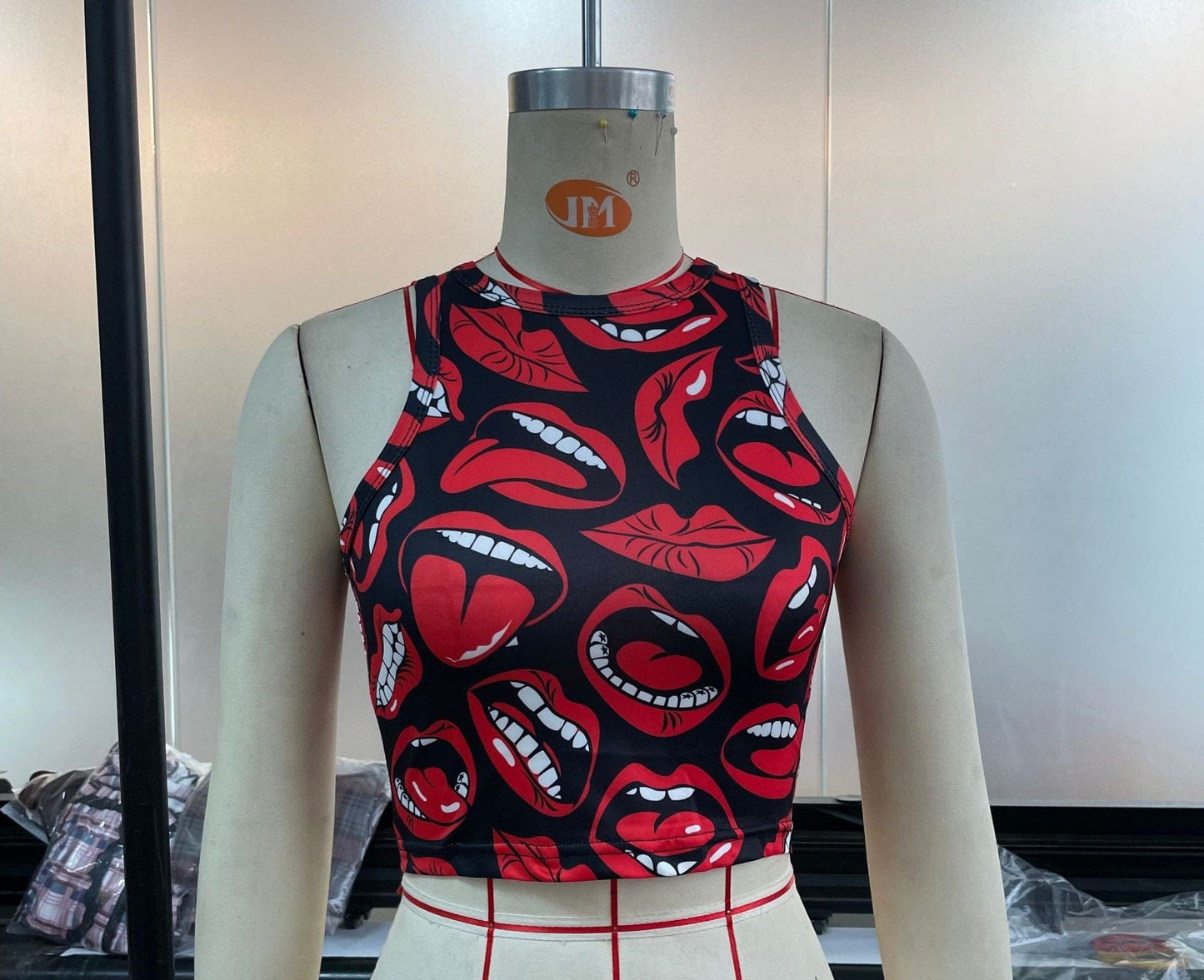 S / K Cheap Summer Girls Y2K Cute Crew Neck Womens Workout Crop Tank Tops Sexy Graphic Print Sleeveless Tank Top Women Vest