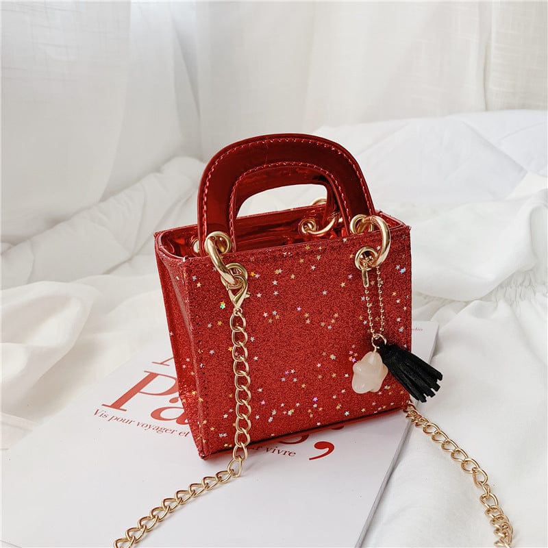 S / Red 2022 Newest Style Toddler Baby Messenger Bags Kids Girls Princess Shoulder Bags Handbags Solid Bowknot Princess Coin Purses