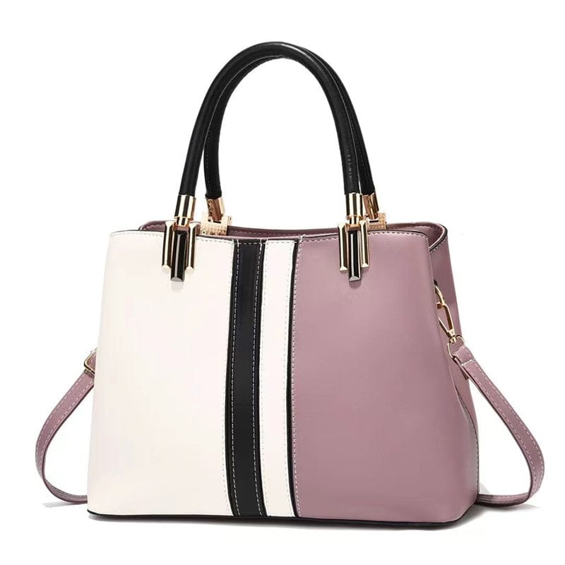 S / White&Purple hot selling fashion party colorblock design classic versatile ladies shoulder bag large capacity high quality handbags