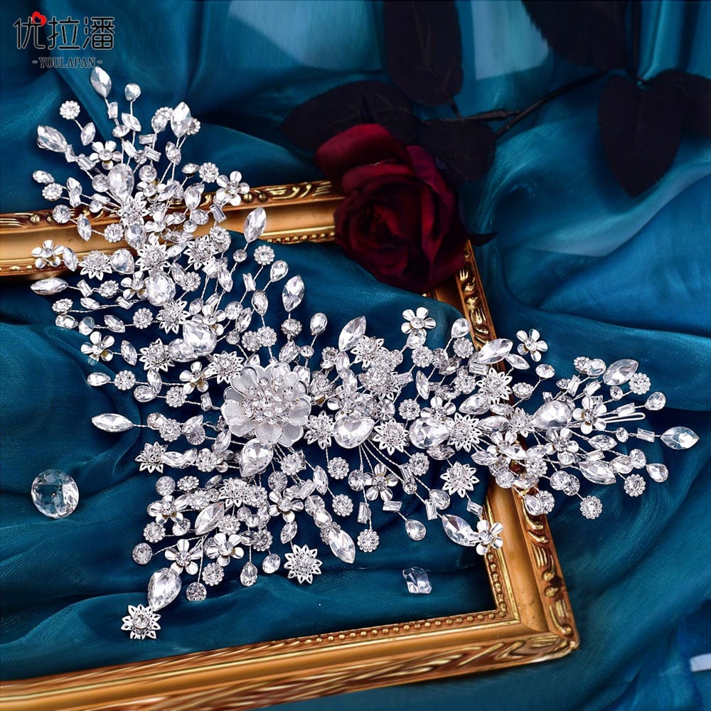 S4205F New wedding jewelry handmade bridal headwear diamond hair accessories pearl headband tiara crown