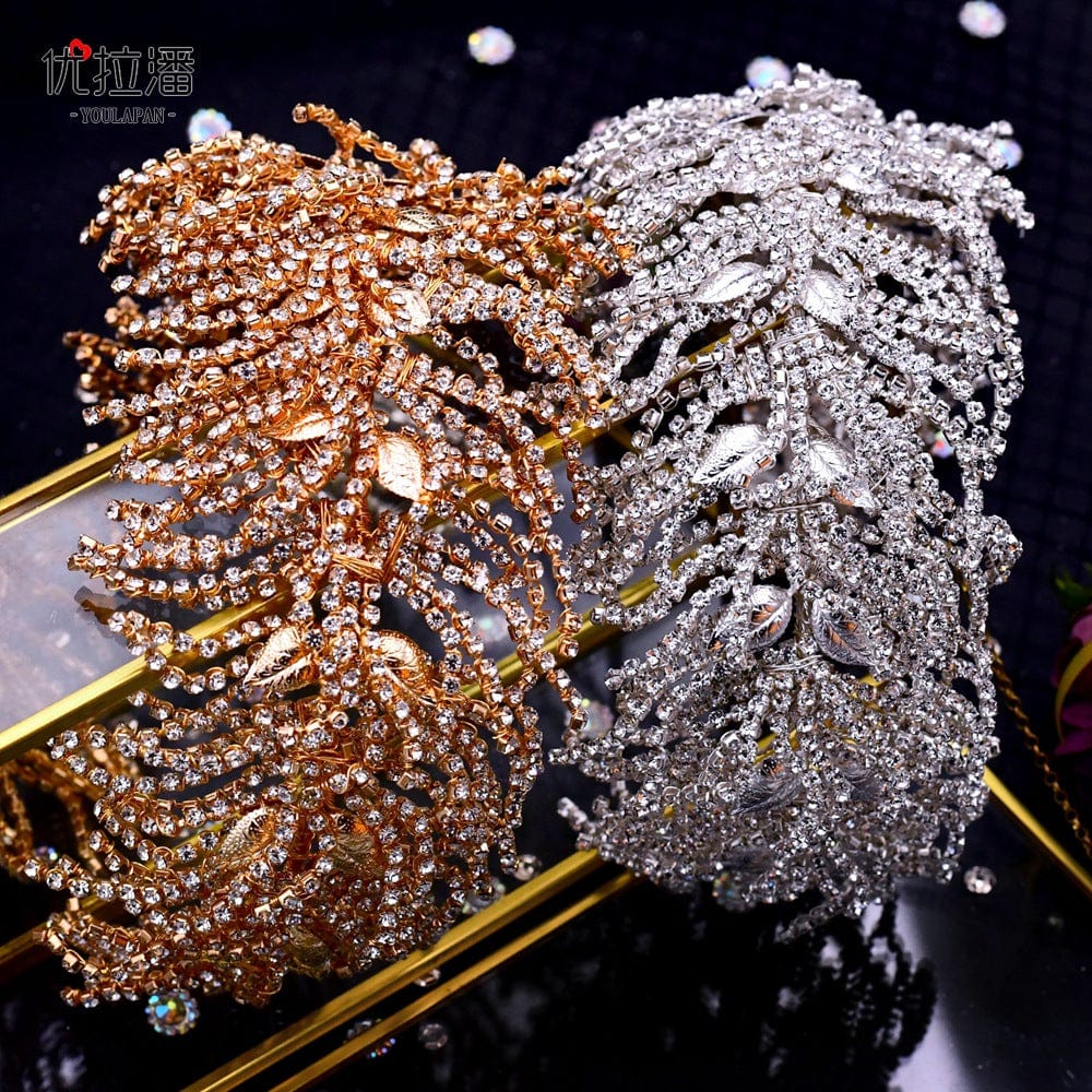 S4212F Rhinestone top clip hair plate styling pair clip side clip hair comb wedding hair accessories