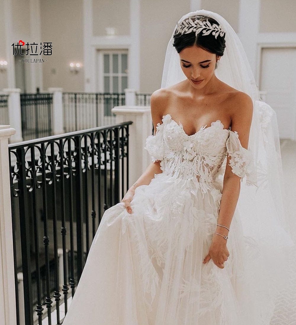 S4231F Bridal Handmade Rhinestone Headband Wedding Banquet Evening Dress Accessories tiara crown for girls