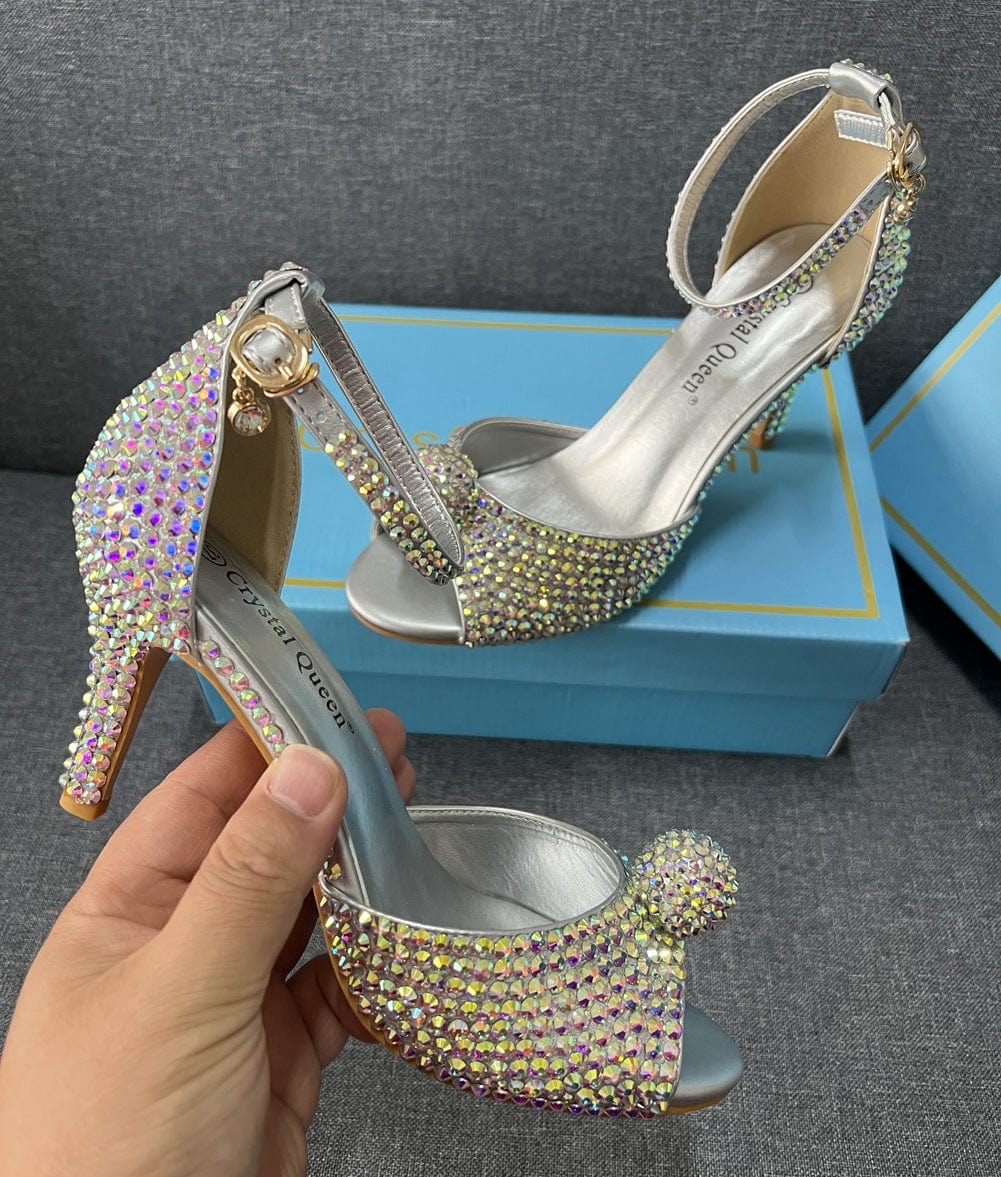 S4826F    High Quality 7cm Fish Mouth High Heel Shallow Mouth Buckle Large Size women gold wedding shoes