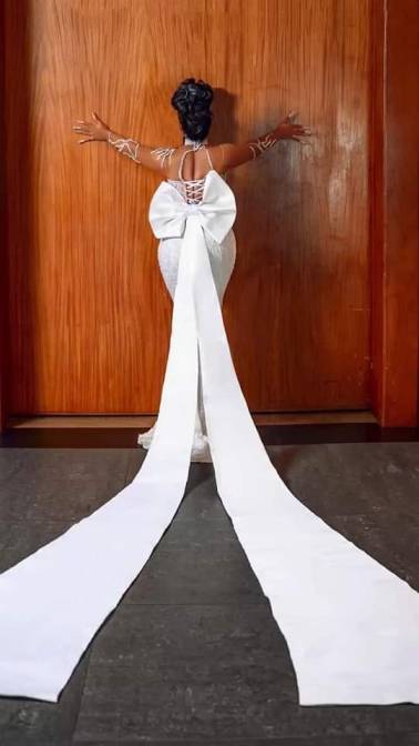 S958A new High Quality custom tube top trailing super fairy plus size wedding evening party dress