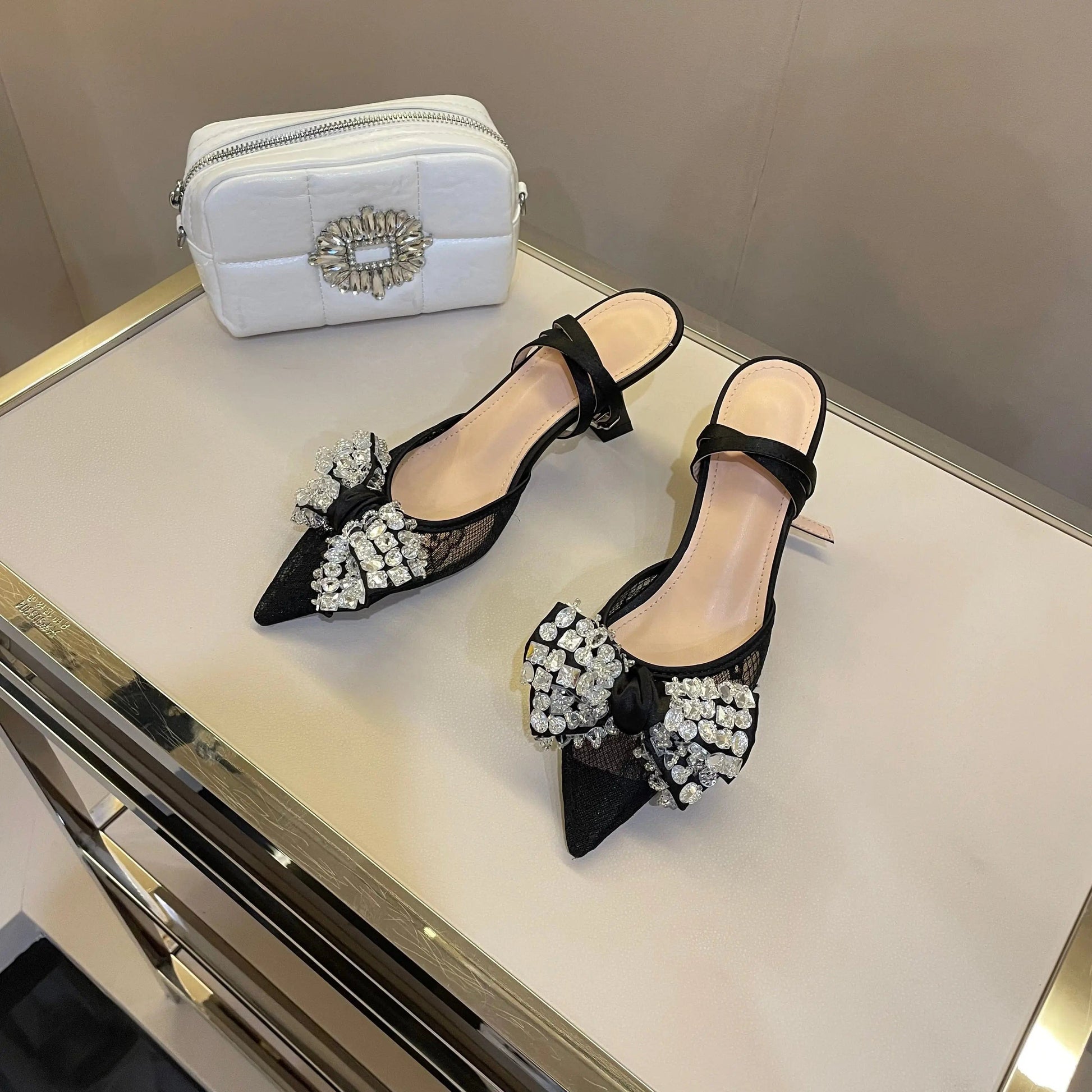 Sandals Stilettos Black Women's Buckle Straps Medium Beige Fashion Girls Low Cat Comfort Medium 2022 Casual Solid Rubber