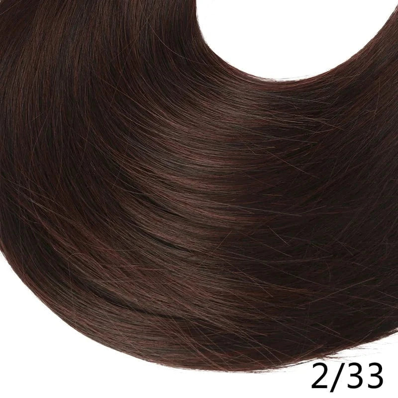 SARLA 30 Inch Long Afro Water Body Wave Natural Synthetic Invisible Clip in Hair Extension 3/4 Half Wigs U Part Wigs With Clips