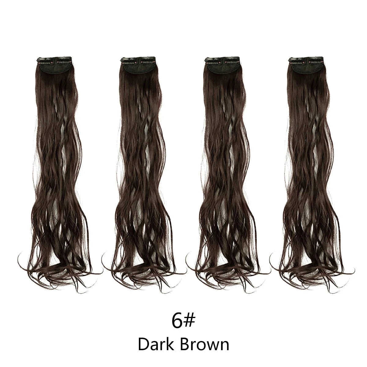 SARLA Dropshipping 16''20''24'' Cheap Synthetic Long Natural  Invisible Curly  One Piece Hair Pieces Clip in Hair Extension