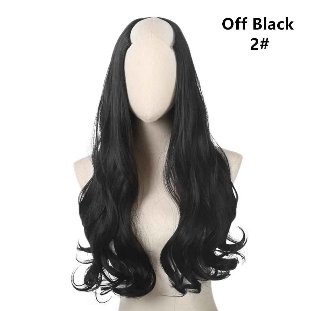 SARLA Vendors Long Curly Natural Water Boby Wave 3/4 Half Wig Synthetic Clip In Seamless Hair Extension U Part Wigs For Women