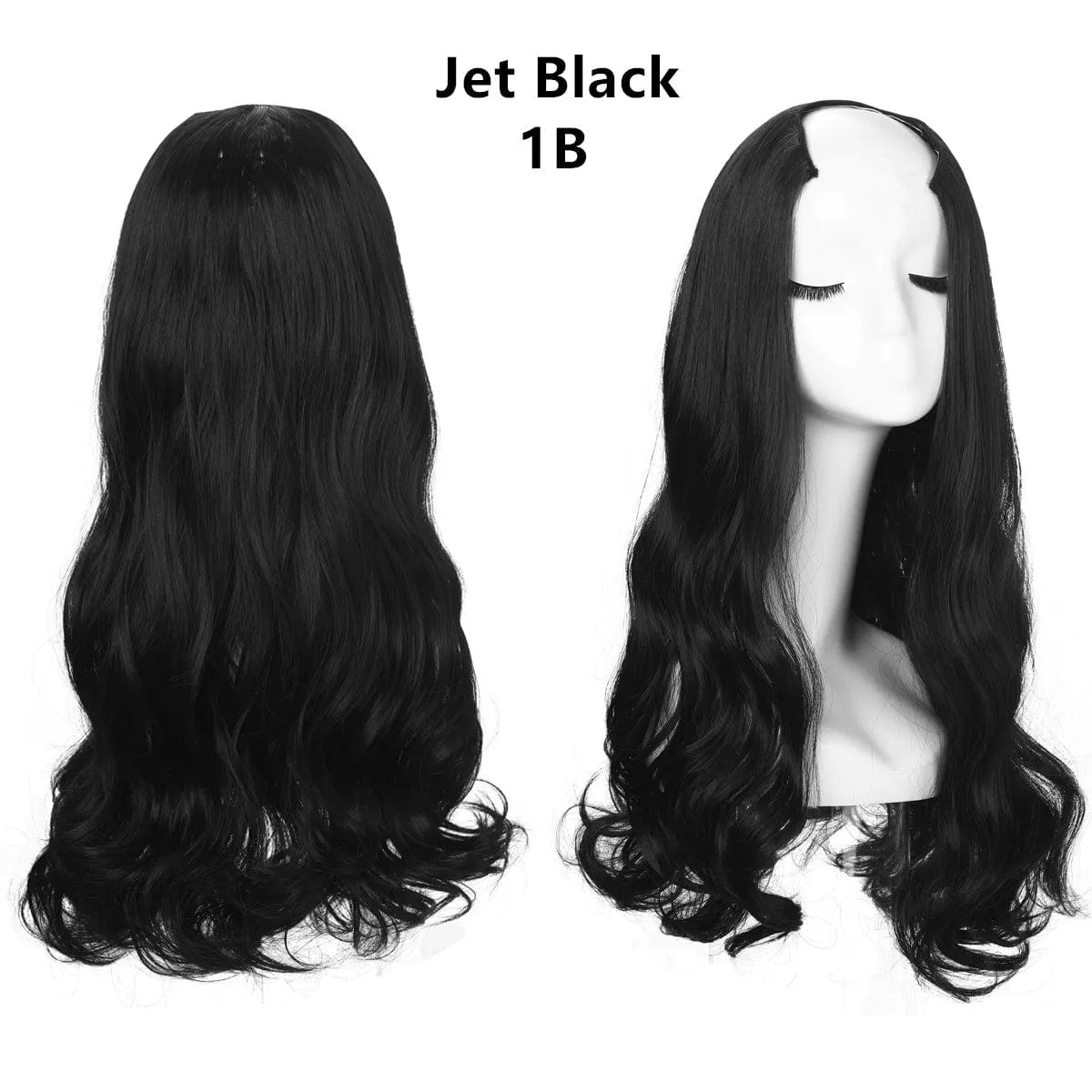 SARLA Vendors Long Curly Natural Water Boby Wave 3/4 Half Wig Synthetic Clip In Seamless Hair Extension U Part Wigs For Women