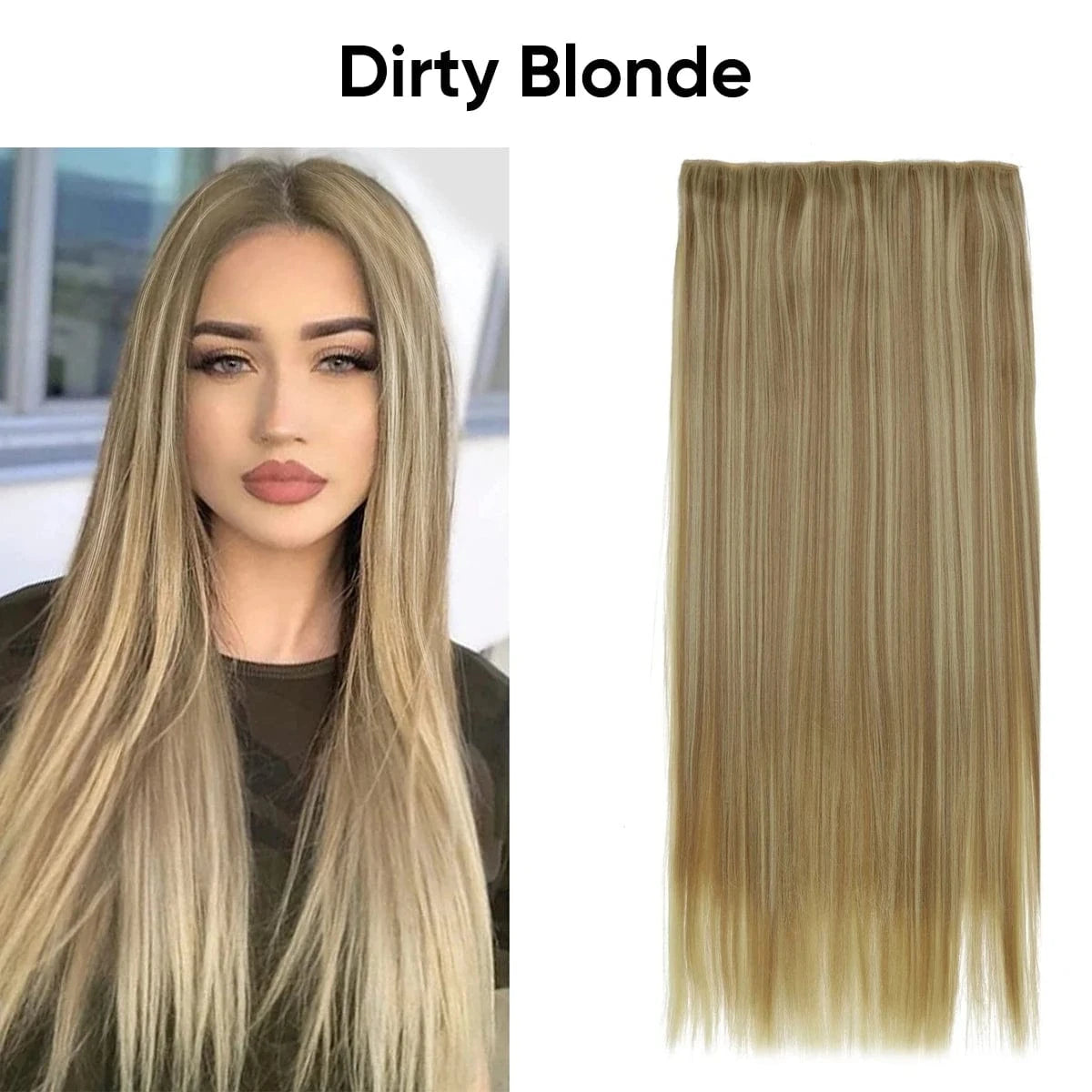 SARLA Wholesale 24" Clip On Hair Extension China Cheap Synthetic Fiber One Piece Ombre Clip Straight Hair Extensions For Girls