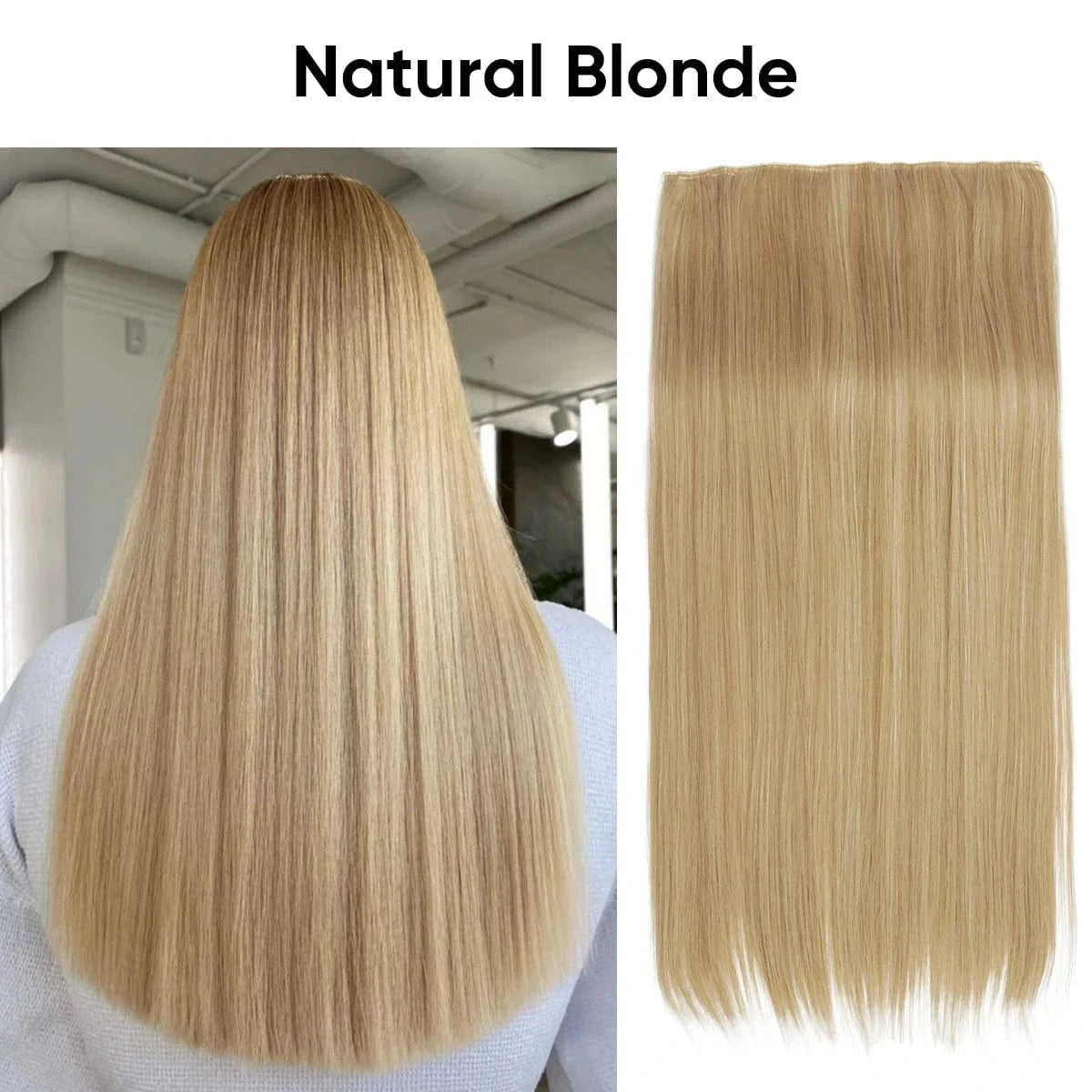 SARLA Wholesale 24" Clip On Hair Extension China Cheap Synthetic Fiber One Piece Ombre Clip Straight Hair Extensions For Girls
