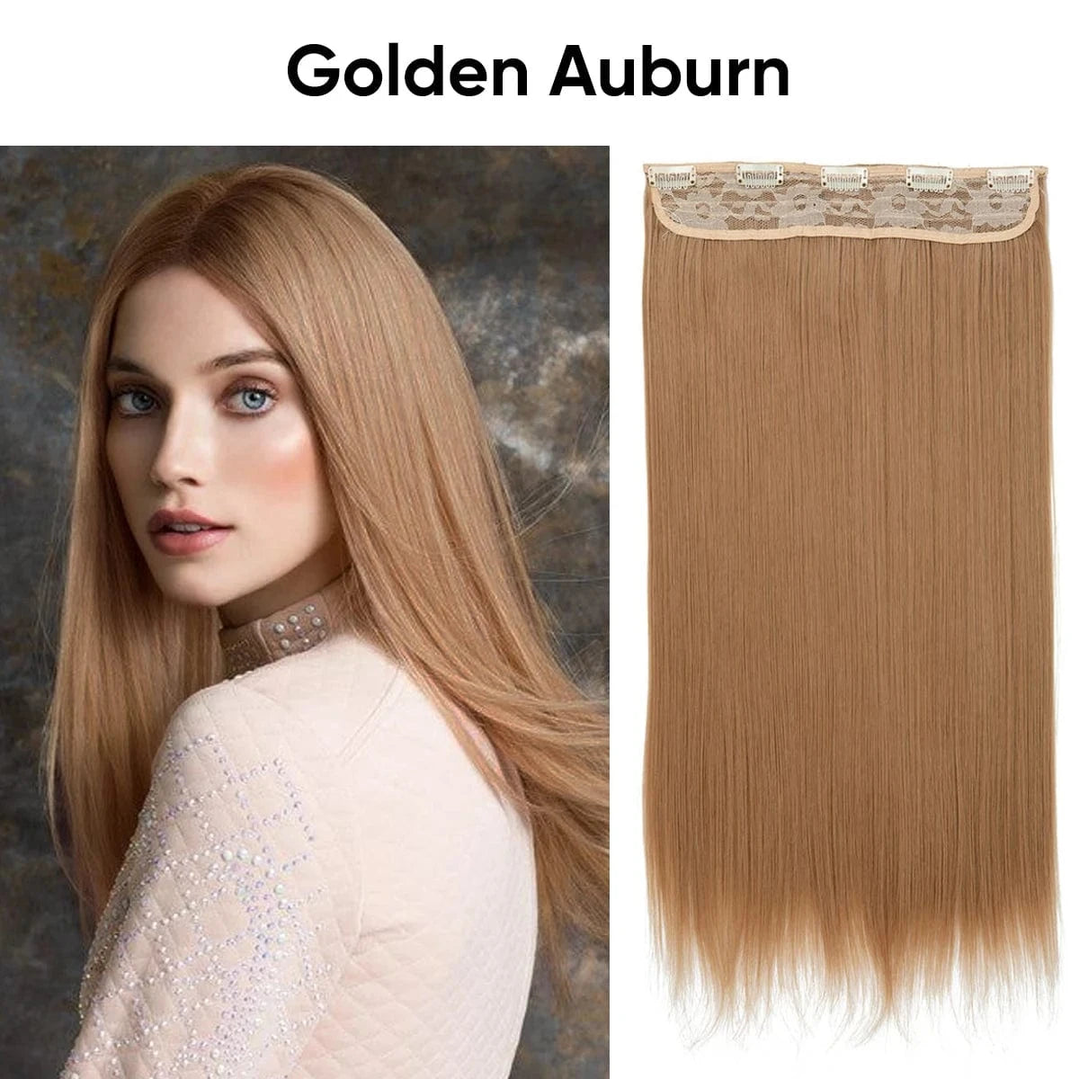 SARLA Wholesale 24" Clip On Hair Extension China Cheap Synthetic Fiber One Piece Ombre Clip Straight Hair Extensions For Girls