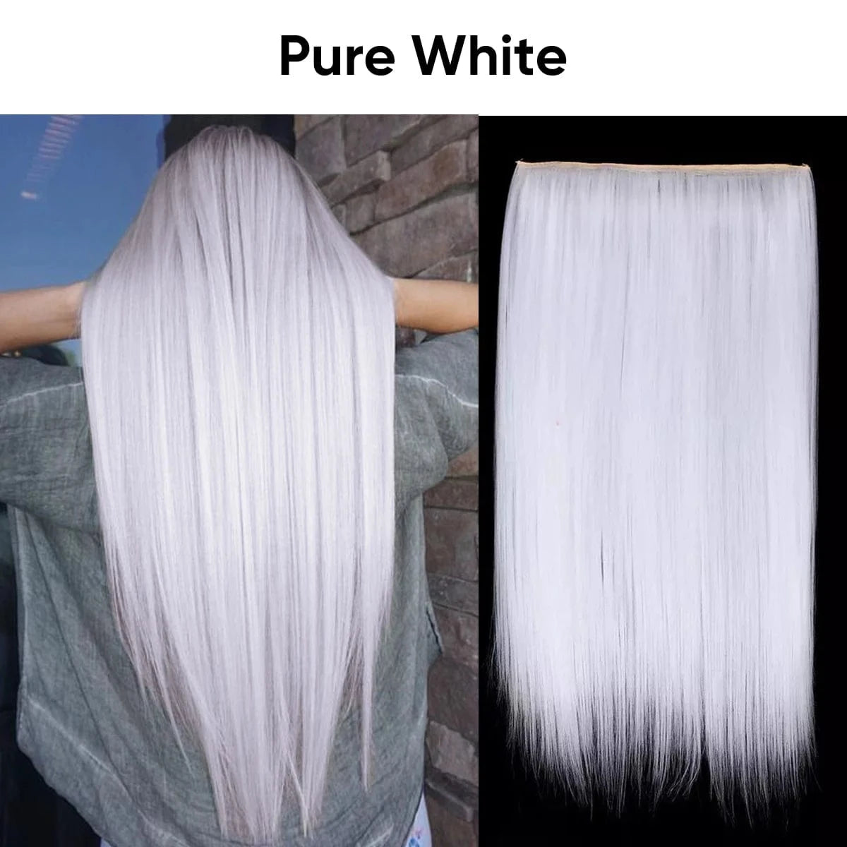 SARLA Wholesale 24" Clip On Hair Extension China Cheap Synthetic Fiber One Piece Ombre Clip Straight Hair Extensions For Girls