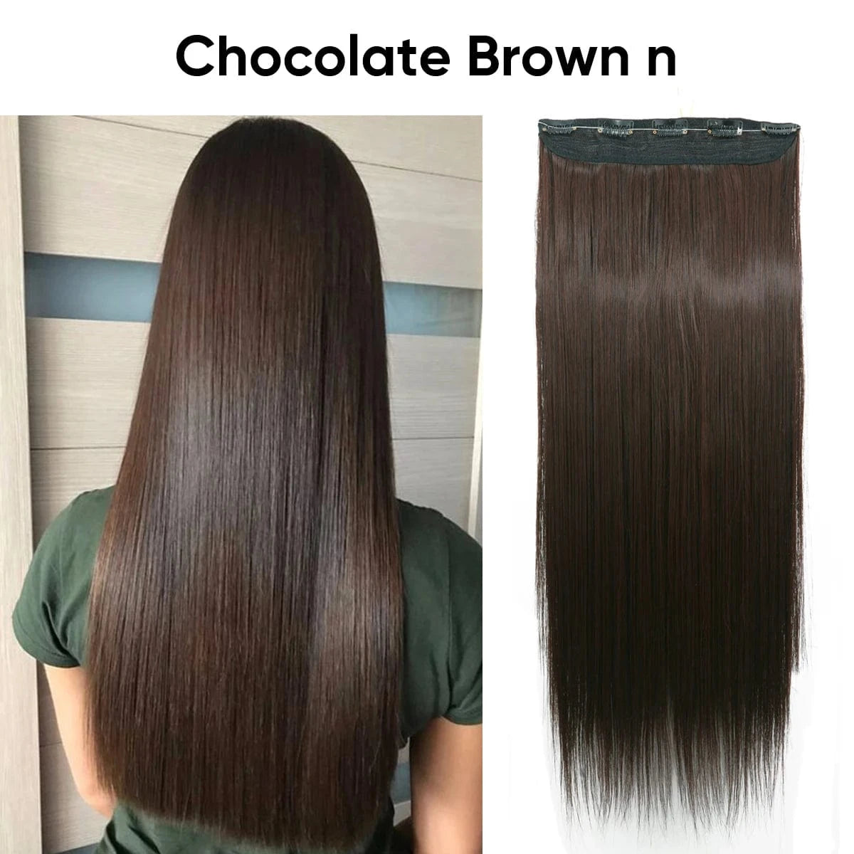 SARLA Wholesale 24" Clip On Hair Extension China Cheap Synthetic Fiber One Piece Ombre Clip Straight Hair Extensions For Girls