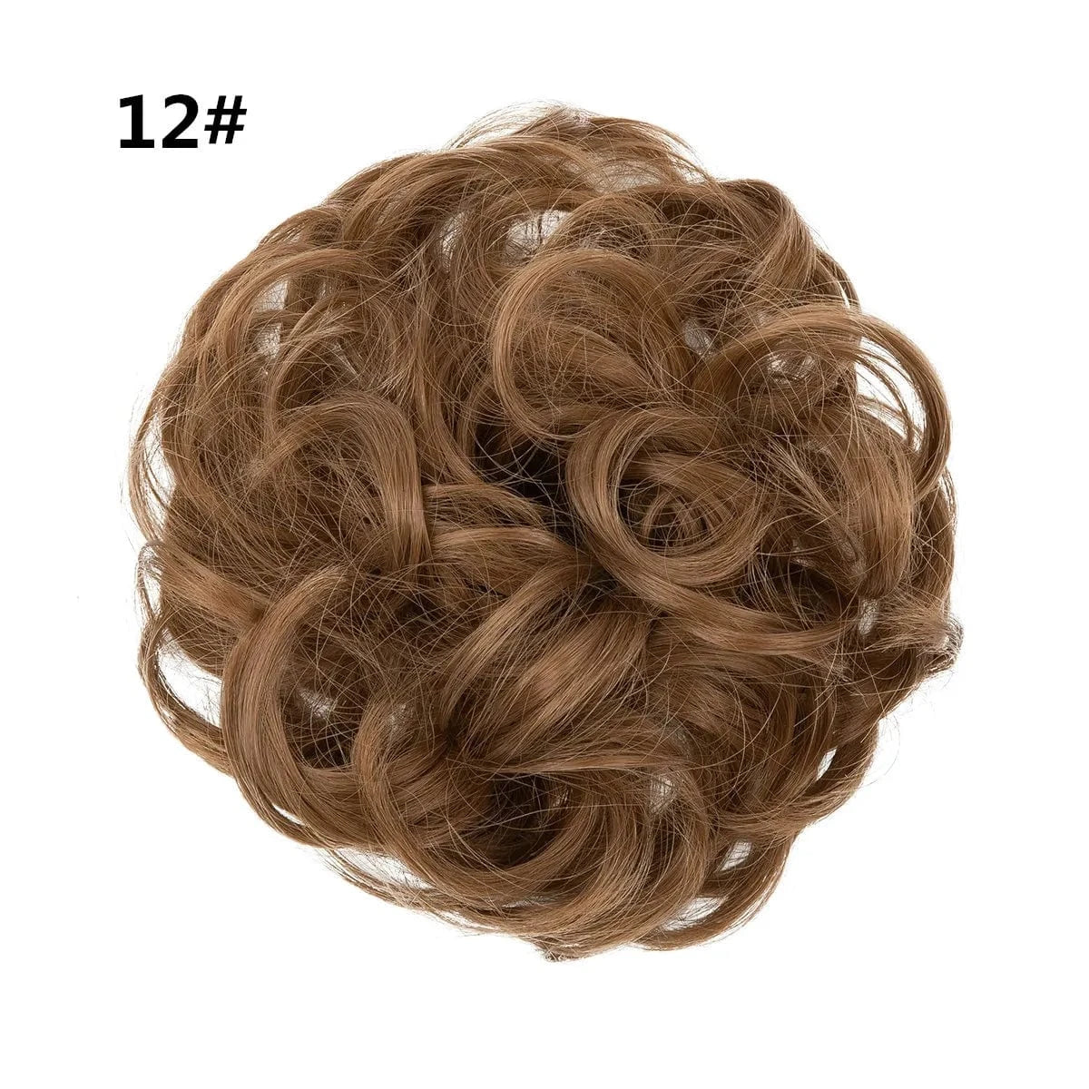 SARLA Wholesale Fabric Wrap Curly Wigs Scrunchie Elastic Rubber Band SyntheticEasy Messy Hair Bun Extensions chignon Hair Women