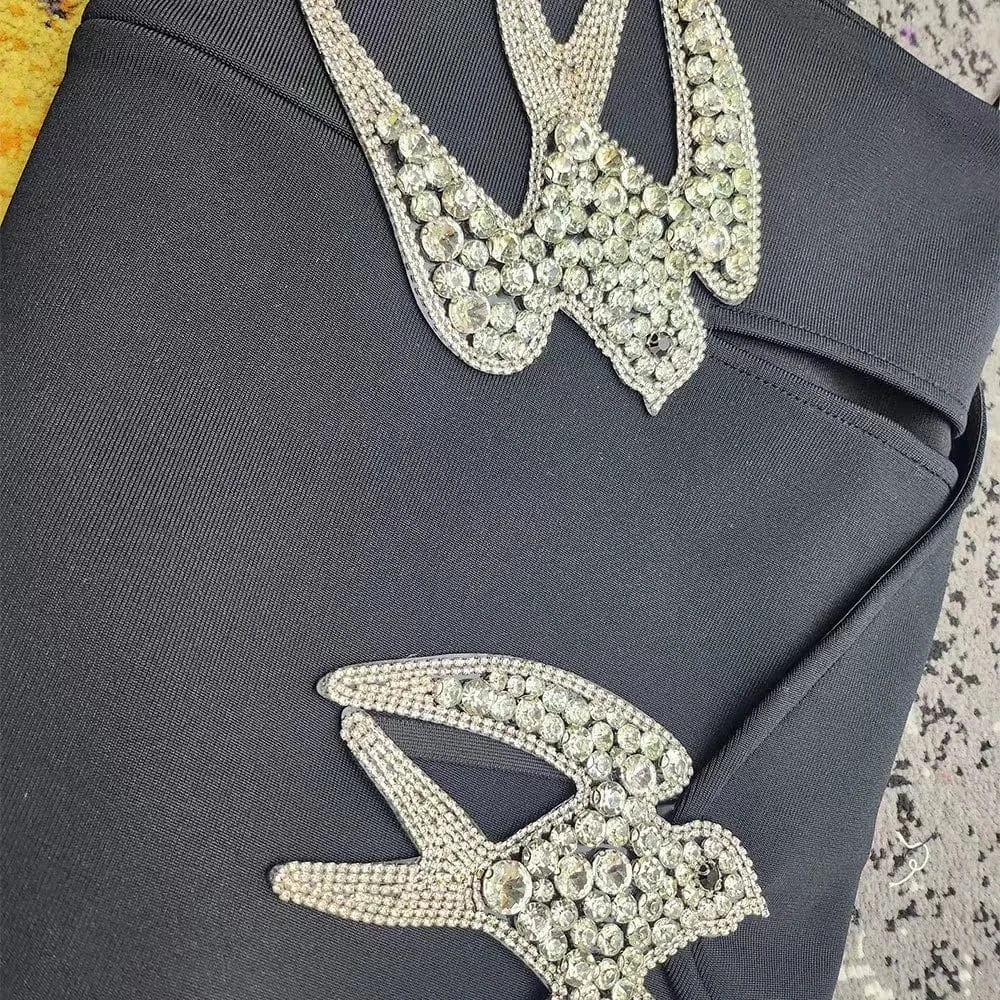 SB2652 Kimshein High Quality Bodycon Dresses Crystal Evening Party Dress Bandage Dresses For Women